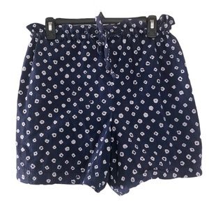 Pacer vintage paper bag blue & white print shorts